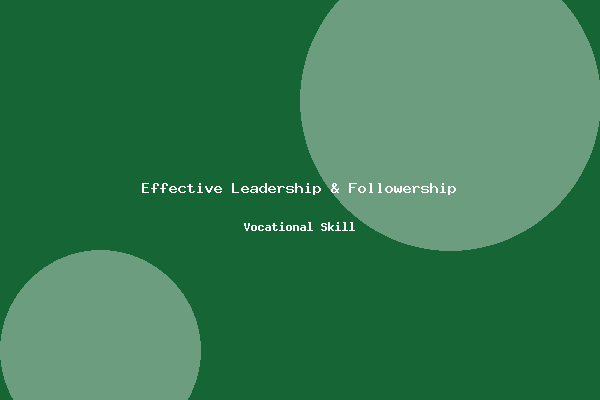 Effective Leadership & Followership